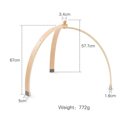 1Set Baby Wooden Gym Frame Pendant Rattle Toys Play Gym Mobile Hanging Sensory Toy Foldable Play Gym Frame Activity Gym Baby Toy